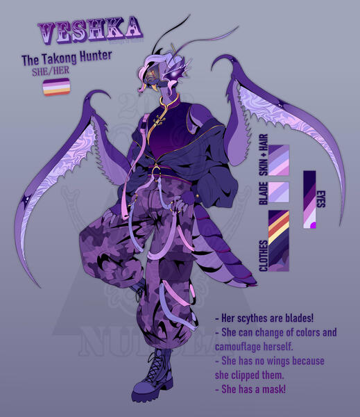 Veshka, OC simple reference sheet